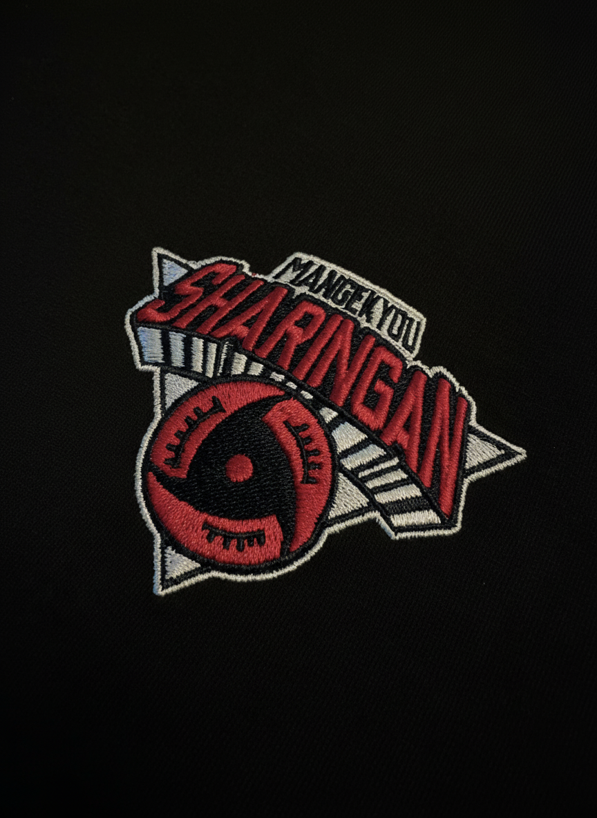 T-shirt noir Sharingan personnalisé